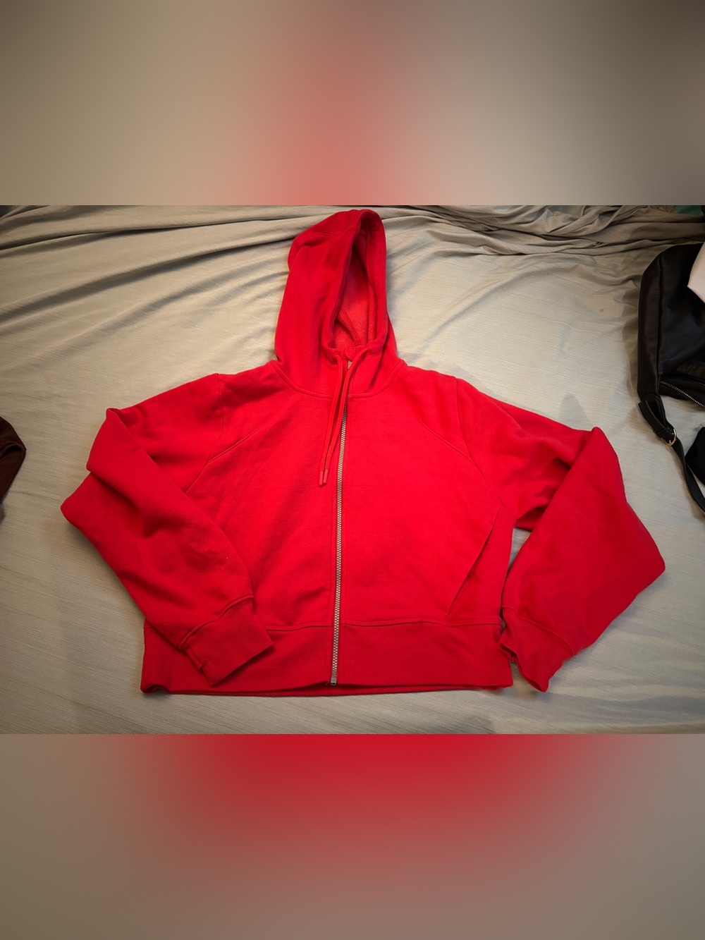 all in motion Bright Red Full-Zip Hooded Sweatshirt